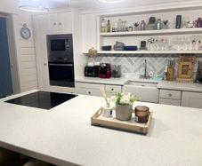 Fitted kitchen and island Galley style