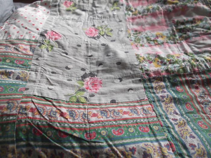 vintage scrap quilt, antique quilt, Rag quilt