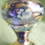 Vintage Blue Handblown Glass Perfume Massage Oil Bottle Image 5