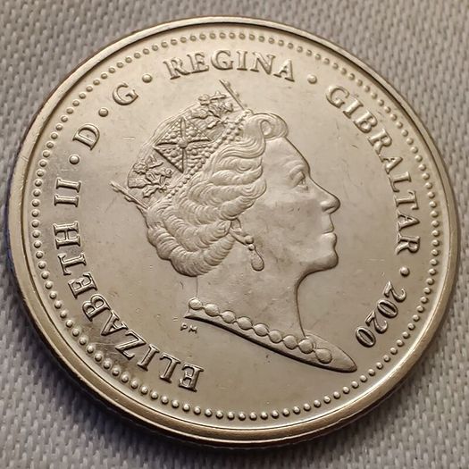 Gibraltar 10 Pence 2020 AB Rare coin