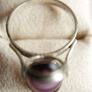Vintage Sterling Silver 925 Purple Striped Agate Ring size P - 2,82g Image 4