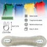 Washing Line Rope 30M, Clothes Steel Core Heavy Duty, Lines, Strong Lines Outdoor Garden for Outside, 30m Aprox 100ft(TRANSPARENT), White (YTH-01) Image 3