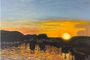 Tthe Dingle harbour sunset scene
