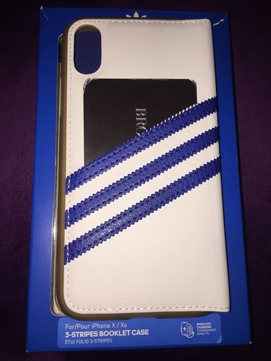iphone X XS booklet case adidas originals wireless charging