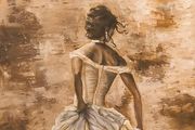 Acrilic paint hand made: Wedding lady