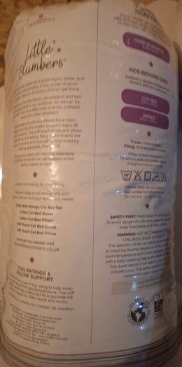 Little slumbers cotbed bedset, 2 X available