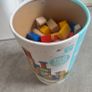 Bucket of wooden building blocks Image 3
