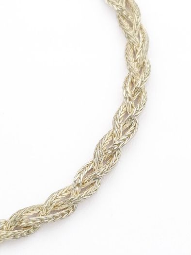 Signed 925 Sterling Silver Wheat Bracelet