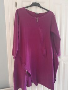 Long Sleeve Dress With Zip Detail New