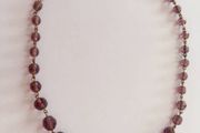 1930s Aubergine Purple Faceted Glass Necklace