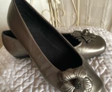 Gold K shoes