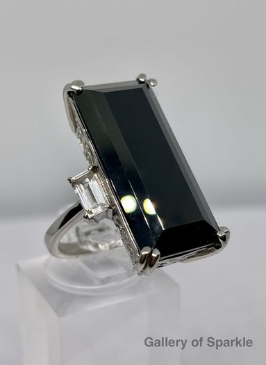 Black Spinel and White Topaz.