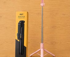 Pink Bluetooth Selfie Stick Tripod 170cm Phone Stand with Dual LED Lights