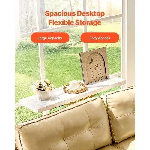 Narrow Console Sofa Table, 39.4 inches Behind Couch Table, 1-Tier Long Entryway Table and Skinny Hallway Table, Narrow Sofa Table with Metal Frame, for Entryway, Hallway, Living Room & Bedroom