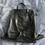 Unisex Ben Minkoff Minimalist Black Leather Backpack Image 2