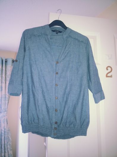 Denim Look Casual Blouse -  Size 8