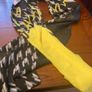 SAMOON scarf in black with yellow and white Image 8