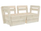 Garden 2-Seater Pallet Sofa Impregnated Spruce Wood