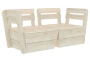 Garden 2-Seater Pallet Sofa Impregnated Spruce Wood