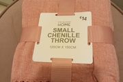 Brand new pink chenille throw