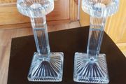 Two Glass Candle Holders