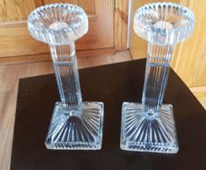 Two Glass Candle Holders