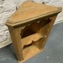 Vintage pine hanging corner shelf unit. Image 2