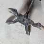Vintage French cast iron pedestal base cafe table Image 4