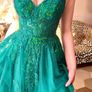 Debs Dress / TY Ball dress / Prom Dress - Stunning Peacock Green Debs TY Ball Dress - Size (6-8) Image 2