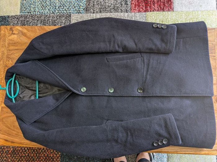 Navy wool mix coat