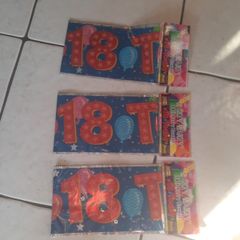 3 x 18th birthday banners