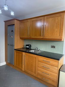 Kitchen with solid wood shaker style doors