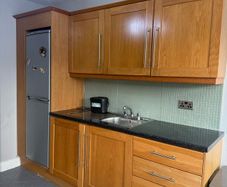 Kitchen with solid wood shaker style doors
