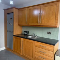 Kitchen with solid wood shaker style doors