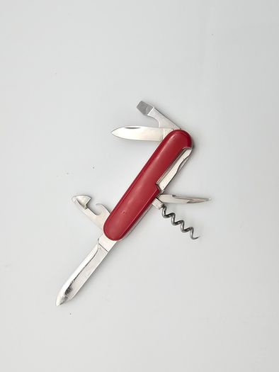 Vintage Elinox Victorinox Discontinued Model with Advertising Metal inlay Collectable Swiss Army Knife 1980s