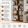 Industrial Bookshelf with 5 Shelves Image 2