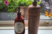 2 Vintage Stoneware Bottles With Pourers.