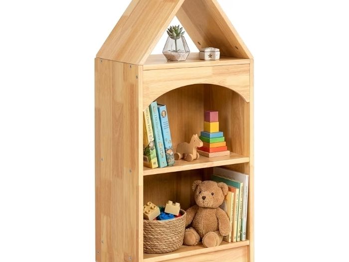 3-Tier Corner Cabinet for Toy Storage  15mm Rubberwood, Rounded Edges, Kid Reachable Height, Suitable for Kids Room, Playroom, Nursery, Classroom etc.