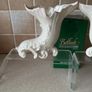 Vintage Pair Belleek China Cornucopia Spill Vase Image 2