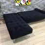 Modern Corner Sofa Bed  With Chaise Longue & Pillows 236 cm FREE DELIVERY Image 5
