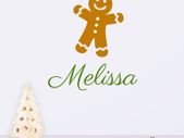 Child's Name Wall Decal, Gingerbread Man Wall Decal, Personalised Name Stickers, Personalizes Name Decals, Baby Kids Room Decor, Nursery Wall Art, Home Interior