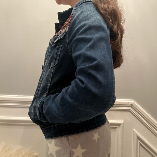 Denim embellished jacket. Size S
