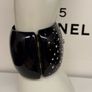 chanel black Resin Crystal Large CC cuff bangle Image 7