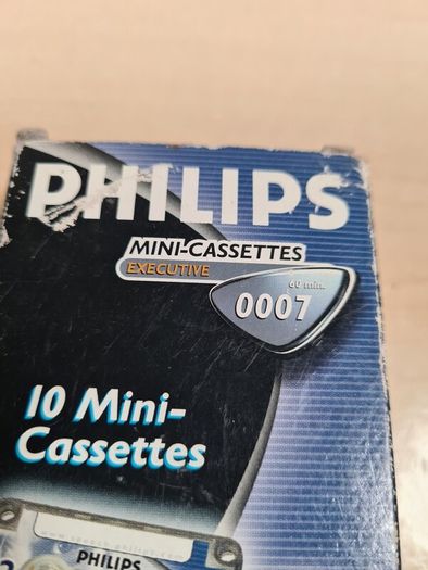 PHILIPS 0007 audio mini cassettes executive tape 60 min dictation tapes x 10 Blank dictaphone