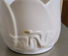 White Flower pot