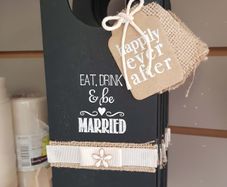 Handmade Door Hanger "Happy Ever After"