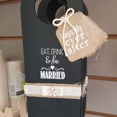Handmade Door Hanger "Happy Ever After"