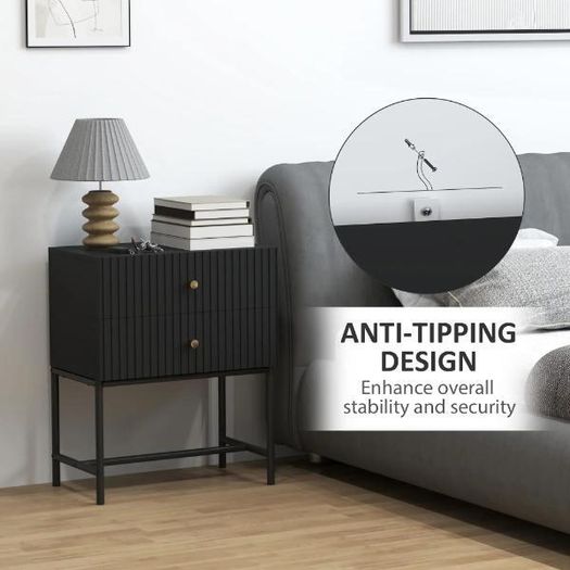 2-Drawer Bedside Table