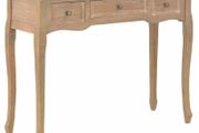 Dressing Console Table with 3 Drawers Brown