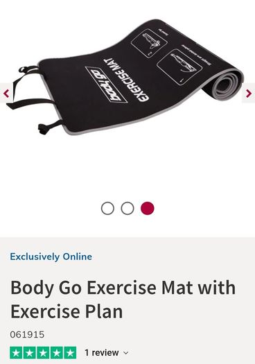 Brand New Body Go Exercise Mat With Exercise Plan - RRP - 20.99